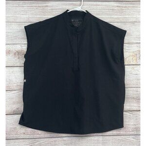 Figs Rafaela Oversized Scrub Top Women's Size Medium Black